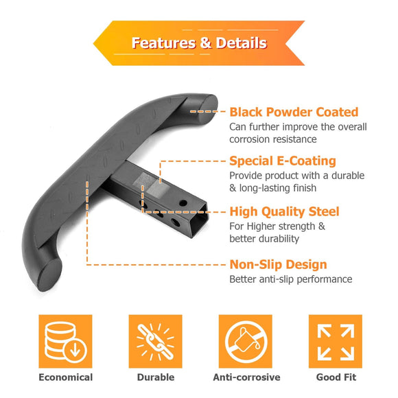 Heavy Duty Steel Towing Hitch Step for 2 inch Receiver for Chevrolet/Ford/Toyota/GMC/Dodge Ram/Jeep - WeiSen - 70120018