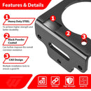 Heavy Duty Steel Winch Mounting Plate for 2013 - 2018 Jeep JK Rubicon Recon, Hard Rock, X, 10A, & 75th - WeiSen - 70109006