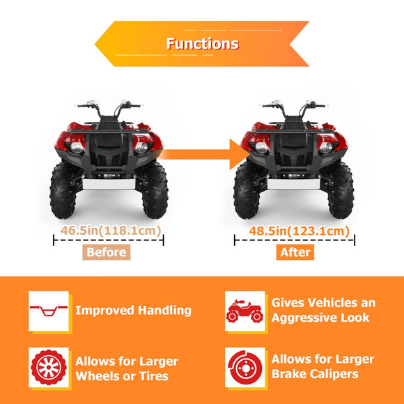 Honda Kawasaki Yamaha Suzuki 2Pcs 1.0" 1.5" Wheel Spacers 4x110mm | 6061 - T6 Forged Aluminum - WeiSen - 80403032