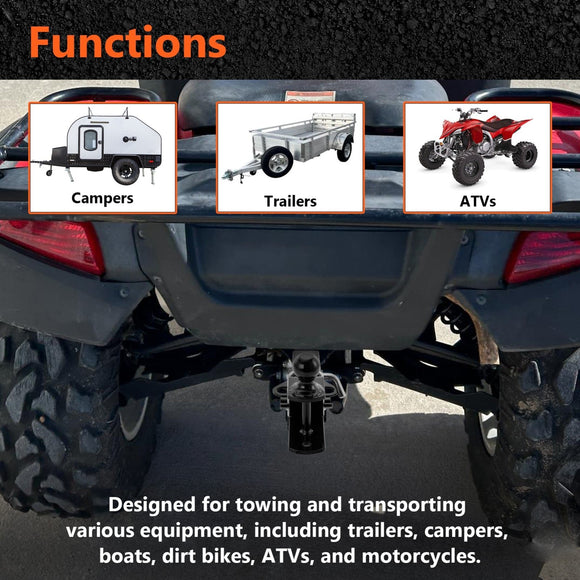 Honda Rancher TRX420 Rubicon TRX520/700 Rincon 650/680 ATV Rear Receiver Hitch Kit - WeiSen - 8010701503