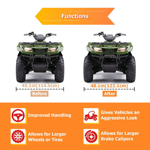 Honda Suzuki Arctic Can - am ATV 2Pcs 1.5" Wheel Spacers | 6061 - T6 Forged Aluminum - WeiSen - 80403015