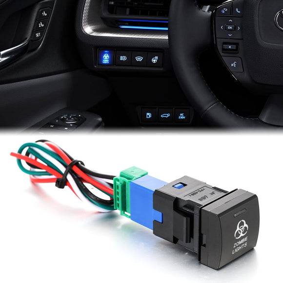 LED Light Push Button Switch for Toyota 4Runner Highlander Tacoma Tundra - WeiSen - 70204046
