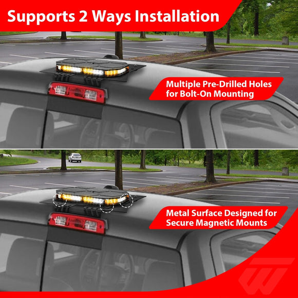 Magnetic Light Bar Cab Mounting Bracket for 2019-2024 Dodge Ram 1500 Classic / Dodge Ram 2500-5500 - WeiSen - 70105011