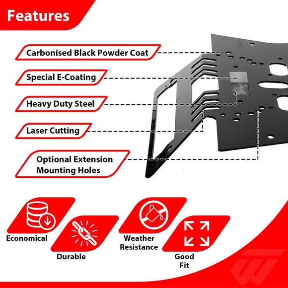 Magnetic Light Bar Cab Mounting Bracket for 2020-2025 Chevy 1500-3500 Work Cab/GMC 1500-3500 Work Cab Non Spoiler - WeiSen - 70105009