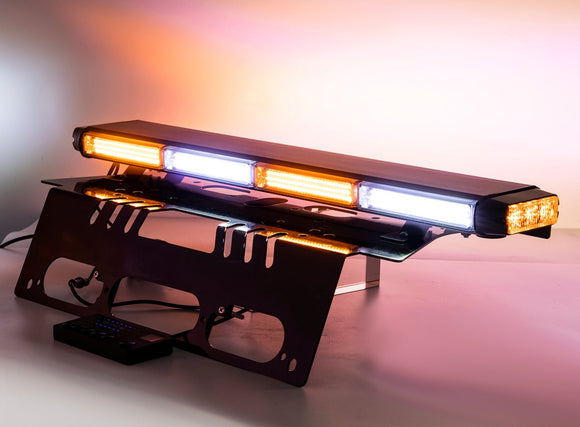 Magnetic Roof Top Emergency Strobe Light Bar for 2015 - 2024 F150 - F550, Amber/White COB LED - WeiSen - 70105008
