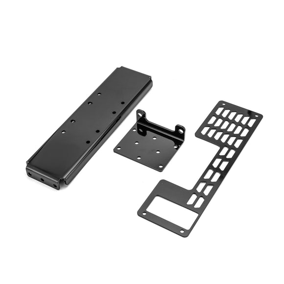 No Drill Heavy - Duty Steel Winch Mounting Bracket Plate Fits 2001 - 2009 Polaris Ranger 425 500 700 TM Fullsize - WeiSen - 80106038