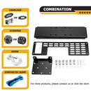 No Drill Heavy - Duty Steel Winch Mounting Bracket Plate Fits 2001 - 2009 Polaris Ranger 425 500 700 TM Fullsize - WeiSen - 80106038