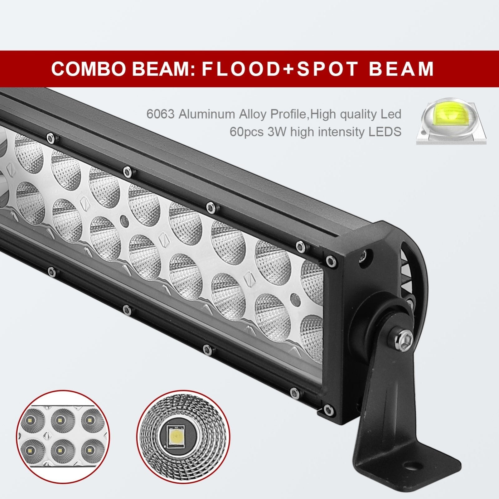 Off Road SUV Pickup ATV UTV 42" 240W Straight Spot Flood Combo LED Light Bar - Weisen