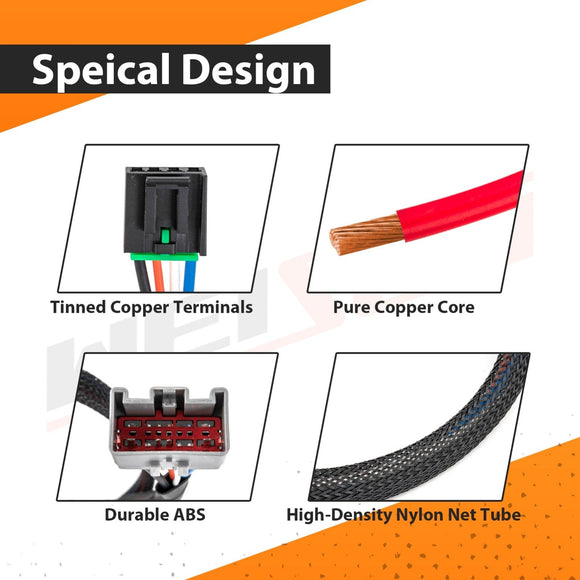 Plug&Play Brake Control Wiring Adapter for 2008 - 2016 Ford F250 350 450 550 Expedition E150 E250 E350 E450 Lincoln Navigator - WeiSen - 70208012