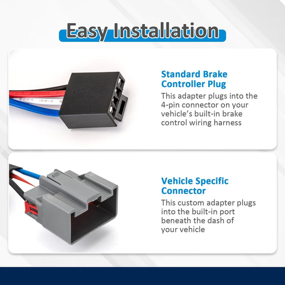 Plug&Play Brake Control Wiring Adapter for 2009 - 2025 Ford Bronco Expedition F150 - 550 Lincoln MKT Navigator - WeiSen - 70208006