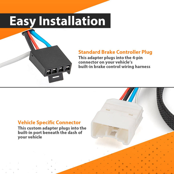 Plug&Play Brake Control Wiring Adapter for 2016 - 2023 Toyota Tacoma & 2015 - 2017 Toyota Tundra - WeiSen - 70208011