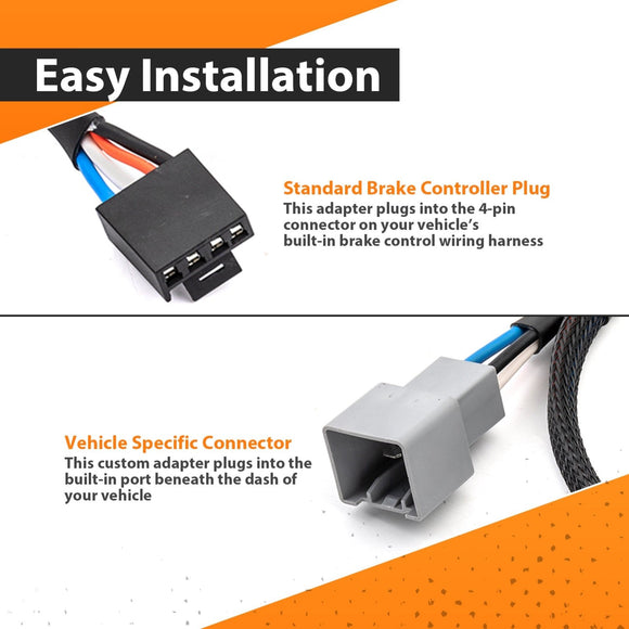 Plug&Play Brake Control Wiring Adapter for 2018 - 2024 Jeep Wrangler & 2020 - 2024 Jeep Gladiator - WeiSen - 70208010