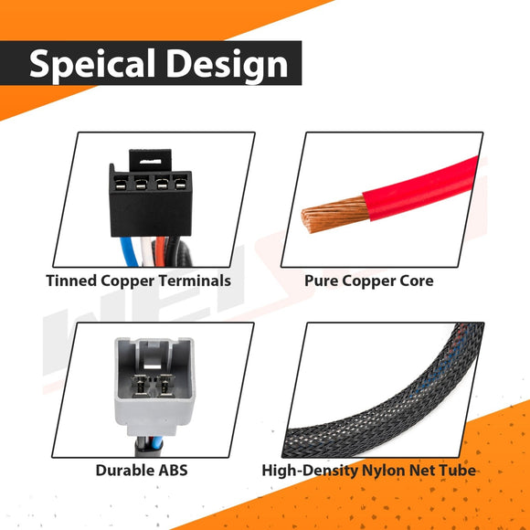 Plug&Play Brake Control Wiring Adapter for 2018 - 2024 Jeep Wrangler & 2020 - 2024 Jeep Gladiator - WeiSen - 70208010