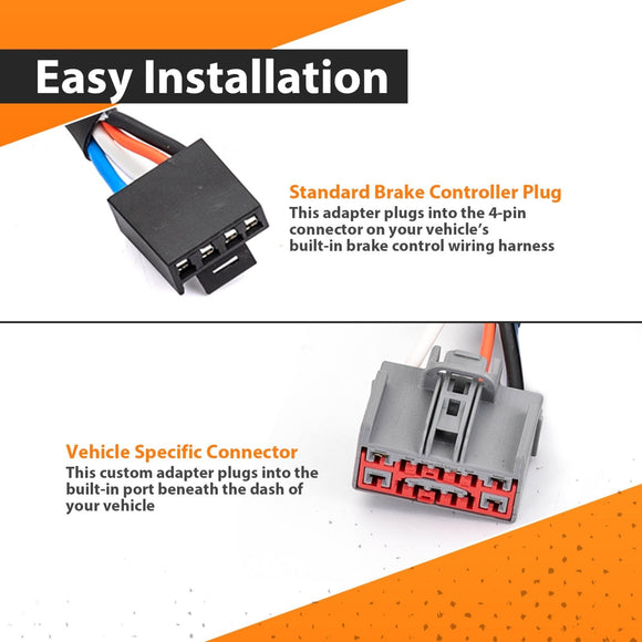 Plug&Play Brake Control Wiring Adapter for 2019 - 2024 Chevrolet Silverado 1500 2500 3500 & GMC Sierra 1500 2500 3500 - WeiSen - 70208008