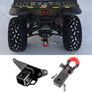 Polaris ATV Sportsman 335 400 500 600 700 Rear Trailer Hitch & Shackle Hitch Receiver w/ 3/4" D Ring & 7/8" Locking Pin - WeiSen - 80107018+70304017