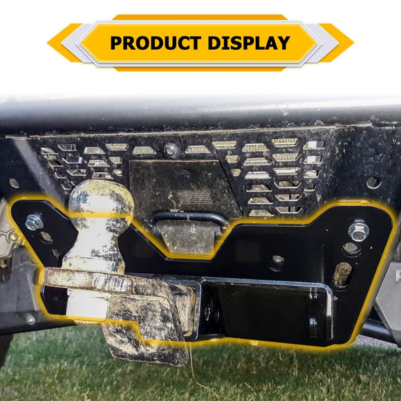 Polaris Full - Size/MidSize Ranger 500 570 800 Front Lower Adjustable Trailer Hitch Ball Mount Receiver Kit - WeiSen - 80107010+70304025