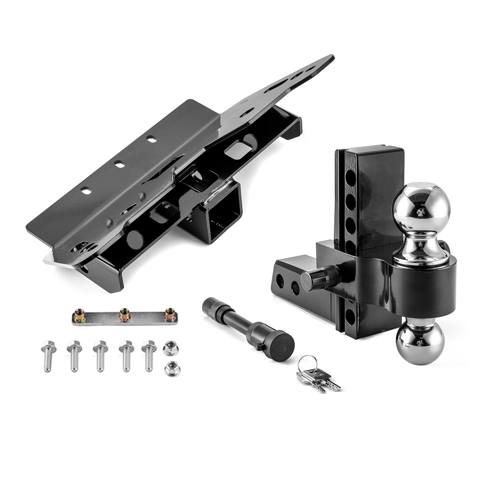 Polaris Full - Size/MidSize Ranger 500 570 800 Front Lower Adjustable Trailer Hitch Ball Mount Receiver Kit - Weisen