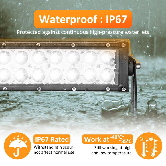 Polaris Ranger 570/900/1000 Fullsize Bolt - On Roof 50" 288W Straight LED Light Bar Kit - WeiSen - 80101016+70202006+70203004