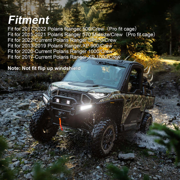 Polaris Ranger 570/900/1000 Pro - Fit Cage Roof 52" Light Bar Bracket Mounting - WeiSen - ZT088-A