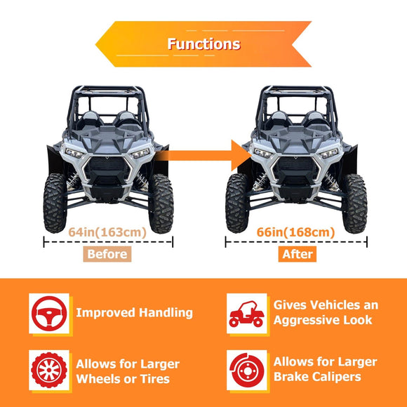 Polaris RZR 900 XP1000 Ranger 1000 XP 2Pcs UTV ATV 6061 Aluminum 1.0 Inch Wheel Spacer Adapter - WeiSen - 80403005