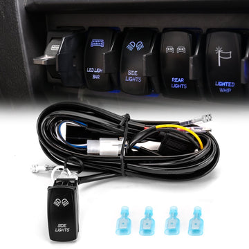 Polaris RZR General Ranger Wiring Harness Kit with Pulse Power Bar Plug Connector for LED Pods Fog Auxiliary Work Light - WeiSen - 80206031