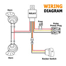 Polaris RZR Pro XP1000 Ranger 1000XP Plug&Play UTV Key - on Horn Kit with 2Pcs 105db Horn Spst Rocker Switch - WeiSen - 80206032
