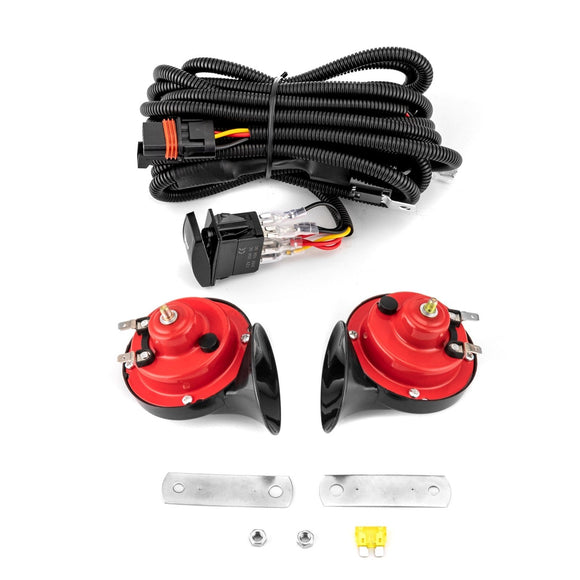 Polaris RZR Pro XP1000 Ranger 1000XP Plug&Play UTV Key - on Horn Kit with 2Pcs 105db Horn Spst Rocker Switch - WeiSen - 80206032
