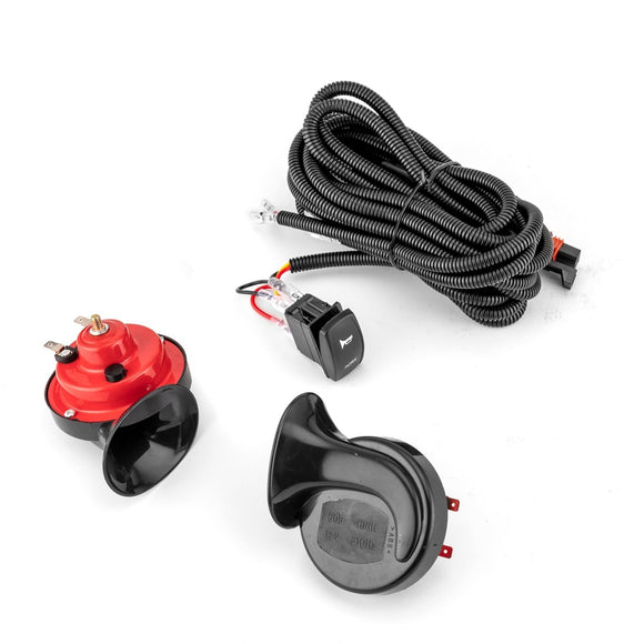 Polaris RZR Pro XP1000 Ranger 1000XP Plug&Play UTV Key - on Horn Kit with 2Pcs 105db Horn Spst Rocker Switch - WeiSen - 80206032