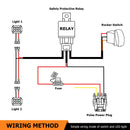Polaris RZR Ranger General Xpedition w/ Pulse BusBar Plug&Play 2 Lead LED Light Wiring Harness Kit - WeiSen - 80206009