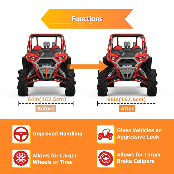 Polaris RZR XP1000/Turbo/Trail 900/Pro XP/RS1 | 2Pcs 1" 4x156 Wheel Spacers | 6061 - T6 Forged Aluminum - WeiSen - 80403022