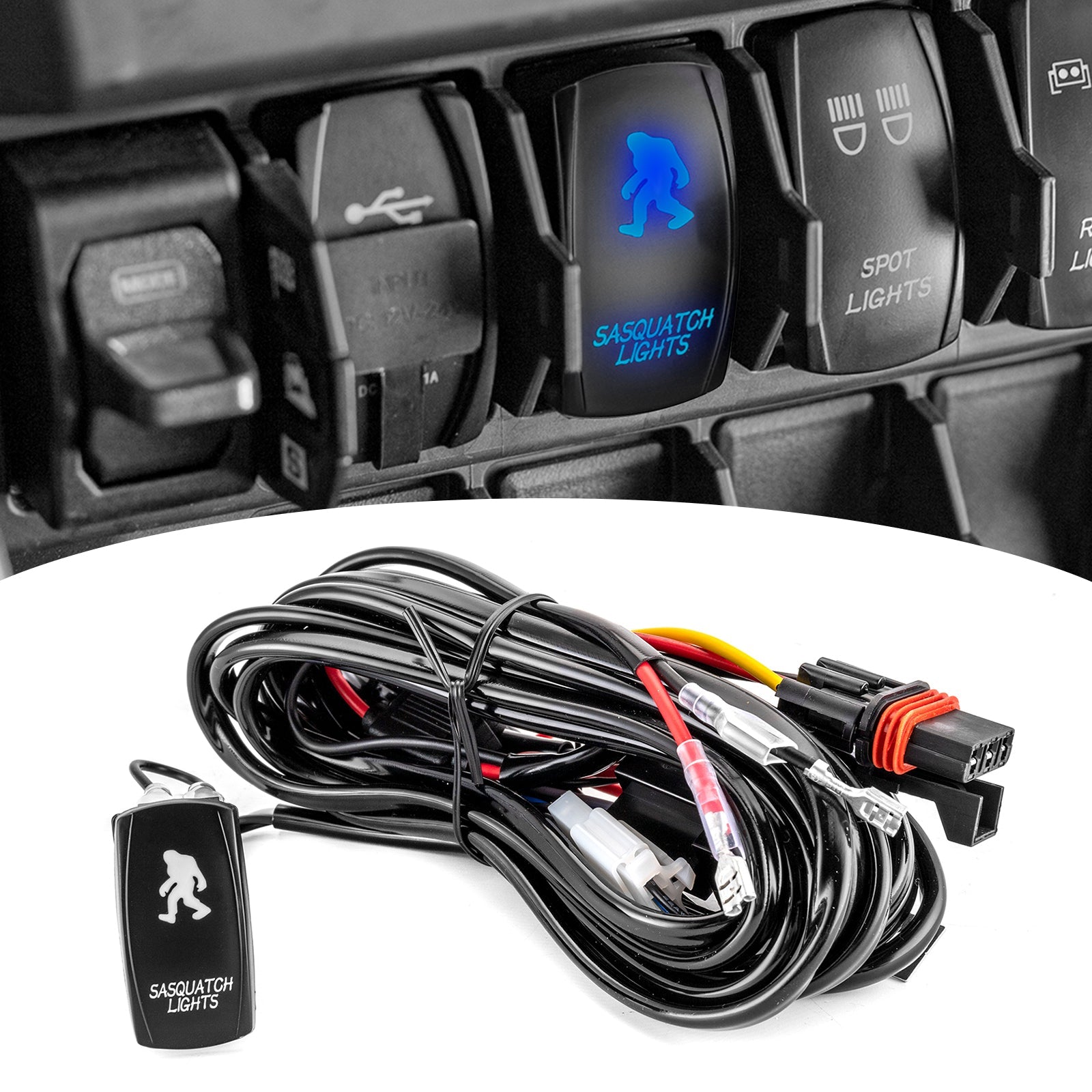 Polaris Wiring Harness Kit W/ Pulse Power Bar Plug Connector for LED Lights - WeiSen - 80206015