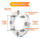 Polaris Yamaha Kawasaki 2Pcs 1.0" 1.25" Wheel Spacers 4x156 to 4x137 | 6061 - T6 Forged Aluminum - WeiSen - 80403021