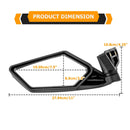 Racing Side Rear View Mirrors for 2017 - 2024 Can Am Maverick X3 | Automatic Folding&Resetting - WeiSen - 80301043