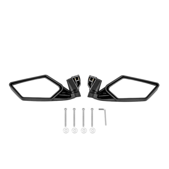 Racing Side Rear View Mirrors for 2017 - 2024 Can Am Maverick X3 | Automatic Folding&Resetting - WeiSen - 80301043