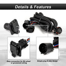 Rear Class 3 Trailer Hitch 2" Receiver with 7 - Pin Trailer Wiring Harness Extension Kit for 2019 - 2025 Dodge Ram 1500 W/ Class 3 Factory Bumper Hitch Models - WeiSen - 70108009+70206039