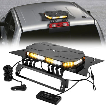 Roof Top Emergency Strobe Light Bar & Magnetic Mounting Bracket Kit for 2019-2024 Dodge Ram 1500 Classic / Dodge Ram 2500-5500 - WeiSen - 70105012