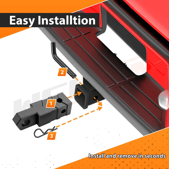 Shackle Hitch 2 Inch Receiver With 5/8" Pin Lock for Boat Trailers/Tow Trucks/RVs/Off - road - WeiSen - 70304036