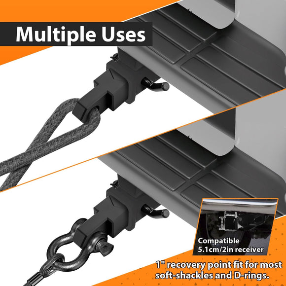 Shackle Hitch 2 Inch Receiver With 5/8" Pin Lock for Boat Trailers/Tow Trucks/RVs/Off - road - WeiSen - 70304036