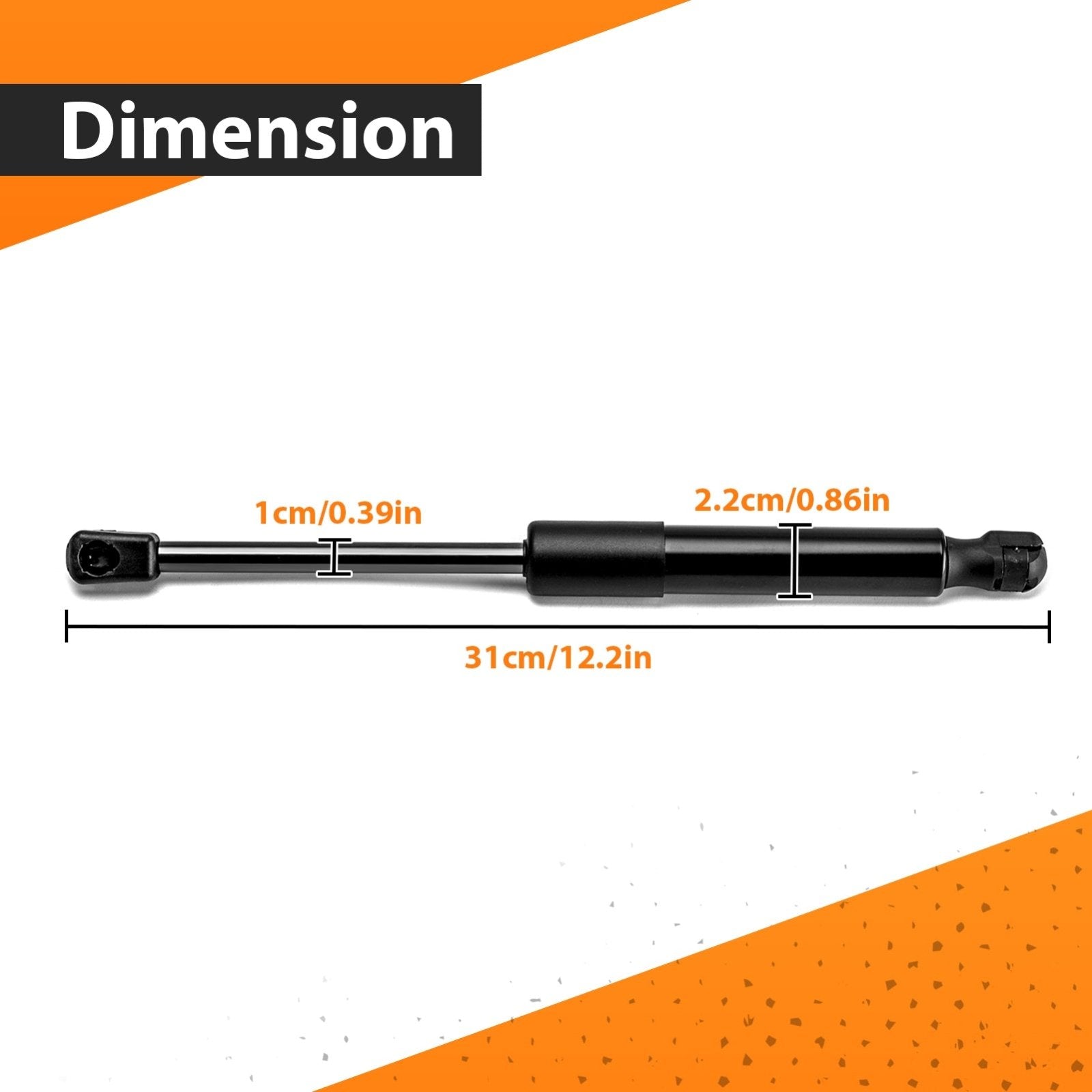 Solid Steel Tailgate Assist Shock Struts Lift Support for 2019+ Dodge Ram 1500 - Weisen