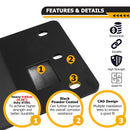 Steel Hidden Winch Mounting Bracket for 2009 - 2014 Ford F150 7th Gen with Factory Bumper - WeiSen - 70109004