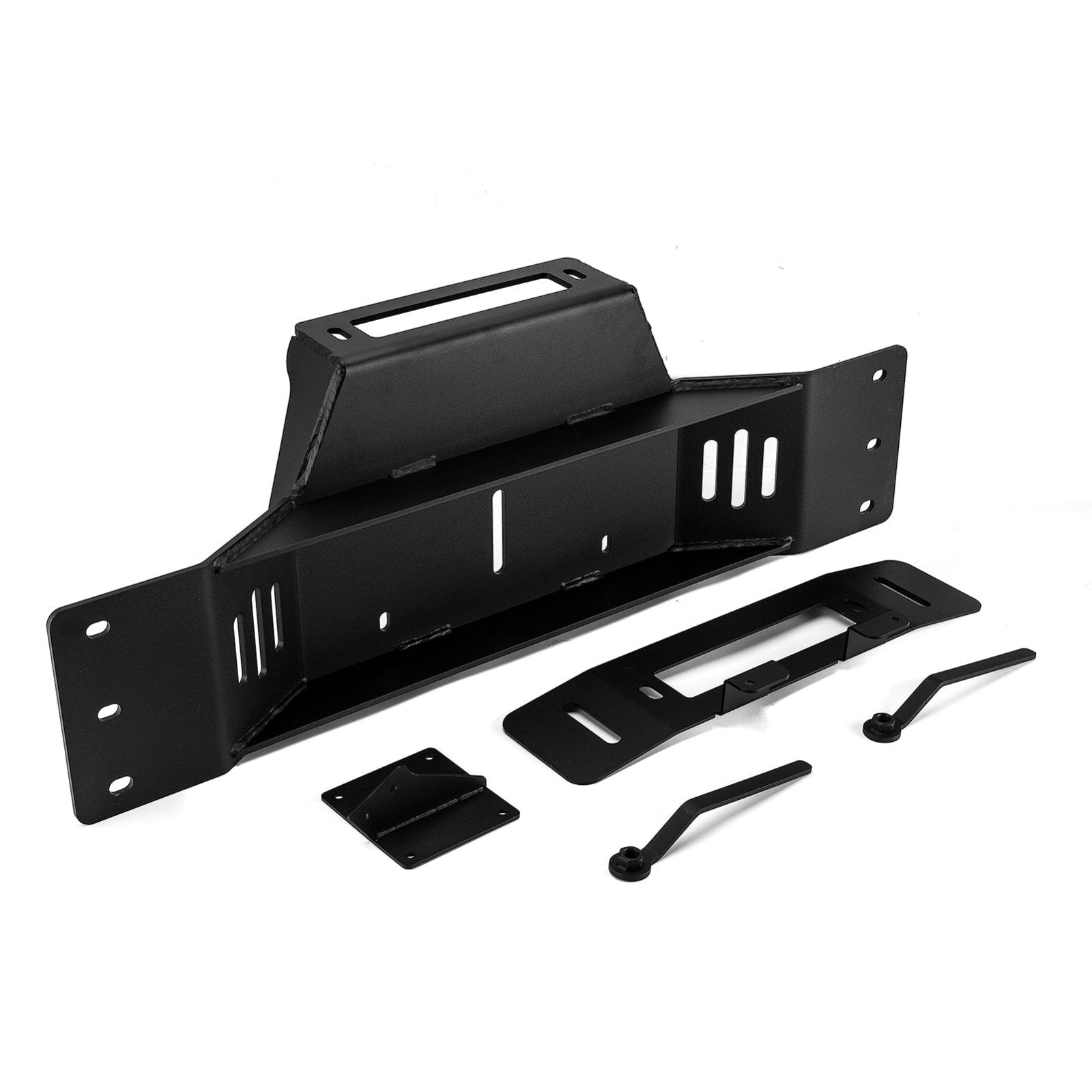 Steel Hidden Winch Mounting Bracket for 2009 - 2014 Ford F150 7th Gen with Factory Bumper - Weisen