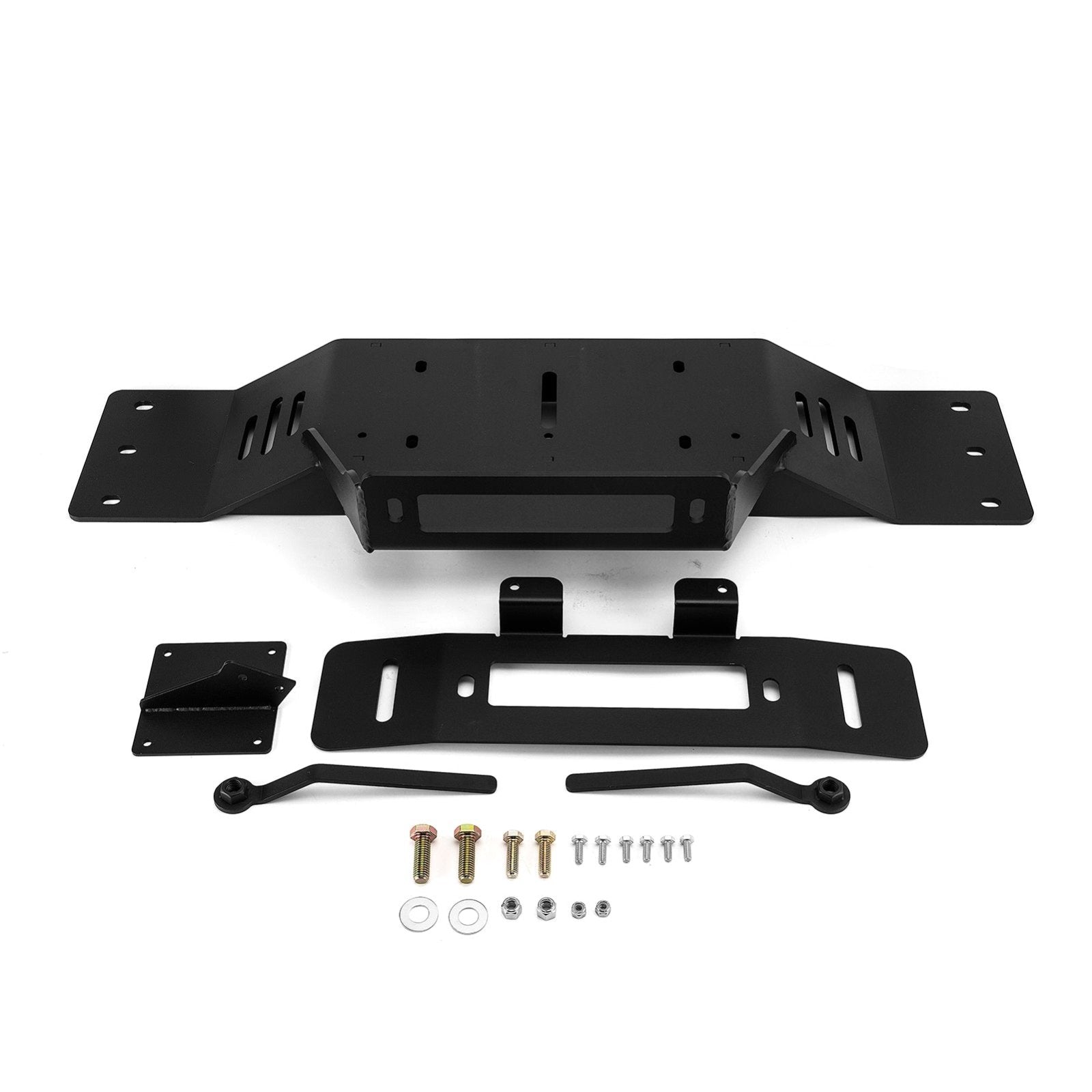 Steel Hidden Winch Mounting Bracket for 2009 - 2014 Ford F150 7th Gen with Factory Bumper - Weisen