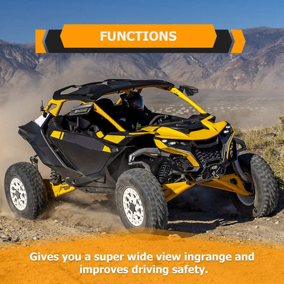 Tempered Glass Racing Side Rear View Mirrors Fit 2024 - 2025 Can Am Maverick R/R Max All Models - WeiSen - 80301048