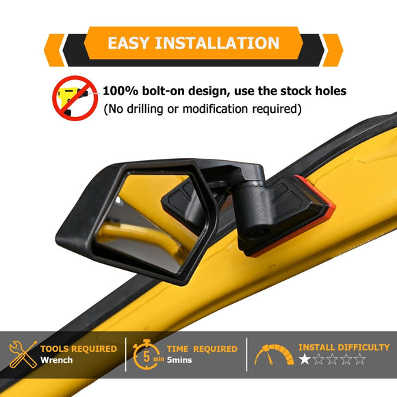 Tempered Glass Racing Side Rear View Mirrors Fit 2024 - 2025 Can Am Maverick R/R Max All Models - WeiSen - 80301048