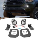 Toyota Tacoma Front Bumper Foglamp Mounting Brackets with 2Pcs 3 Inch 18W LED Fog Lights - WeiSen - ZT052+LED001+WI012
