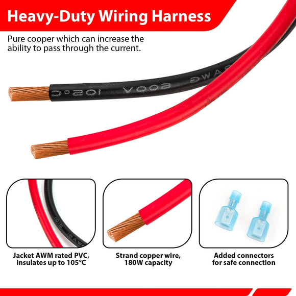 Toyota Tundra Tacoma 4Runner 16AWG LED Light Bar Push Button Switch Kit - WeiSen - 70203026