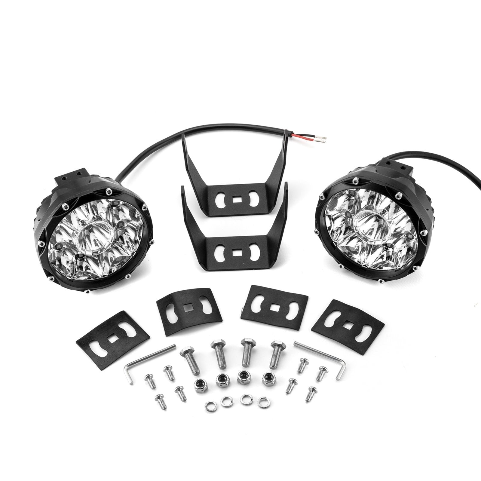 Trucks SUVs Jeeps UTVs Golf Carts Pair Spot Beam 5" Round Offroad LED Light Pods - Weisen