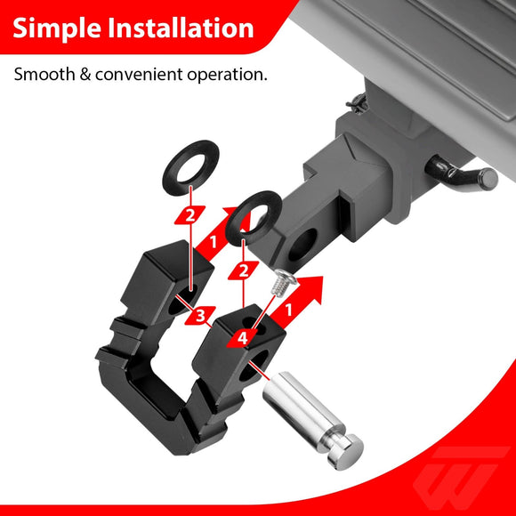 Universal Aluminum 68000lbs 3/4" D Ring Shackles with 7/8" Locking Pin for Off - Road Truck ATV UTV SUV - WeiSen - 70304035