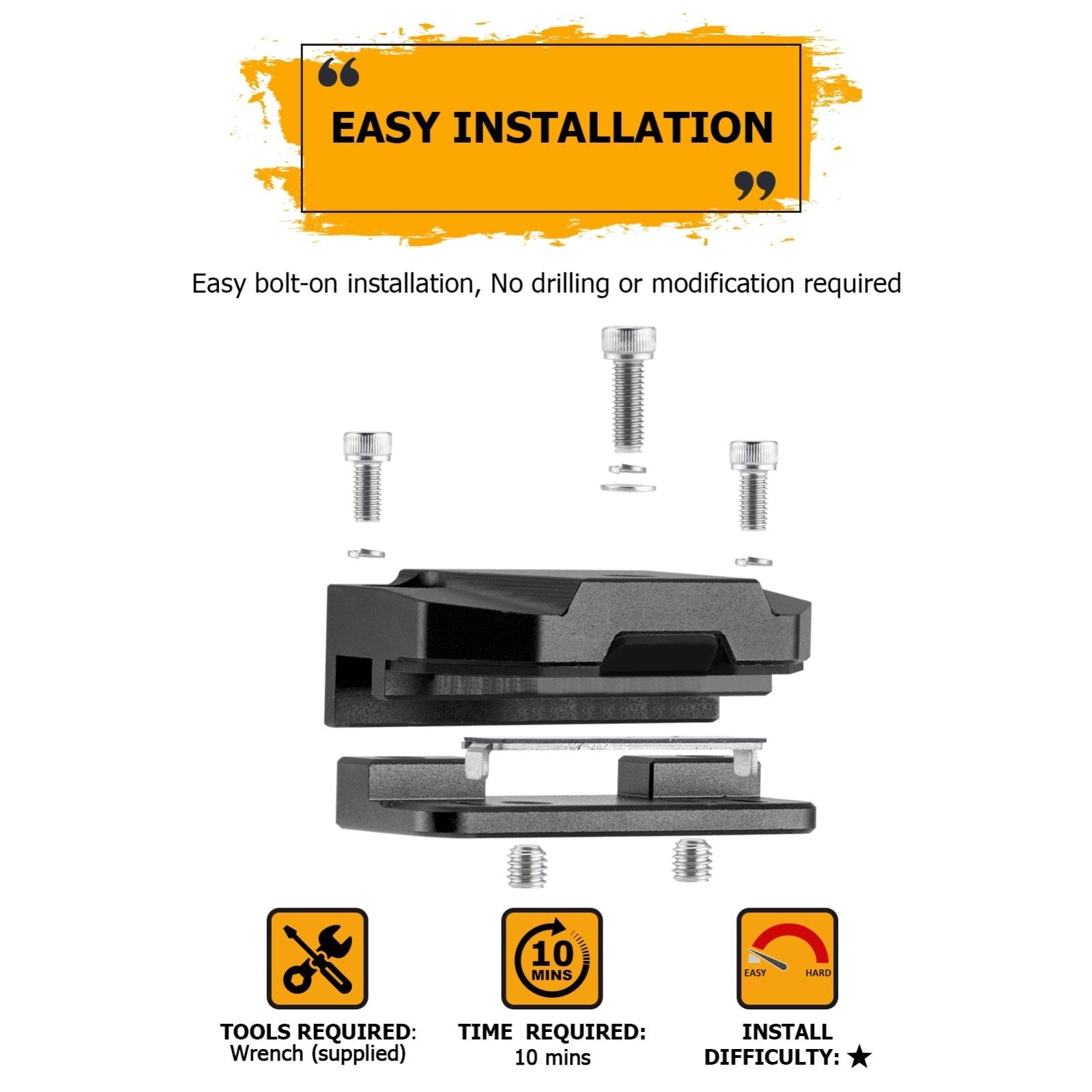 Universal for Ford Toyota Dodge Ram Hood Hinge 3" White & Amber Strobe LED Ditch Light Pod Kit - Weisen