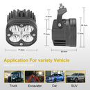 Universal Off - road ATV/UTV/Golf Cart 3" 40W LED Fog Lamp Work Light Pods - WeiSen - 70201006